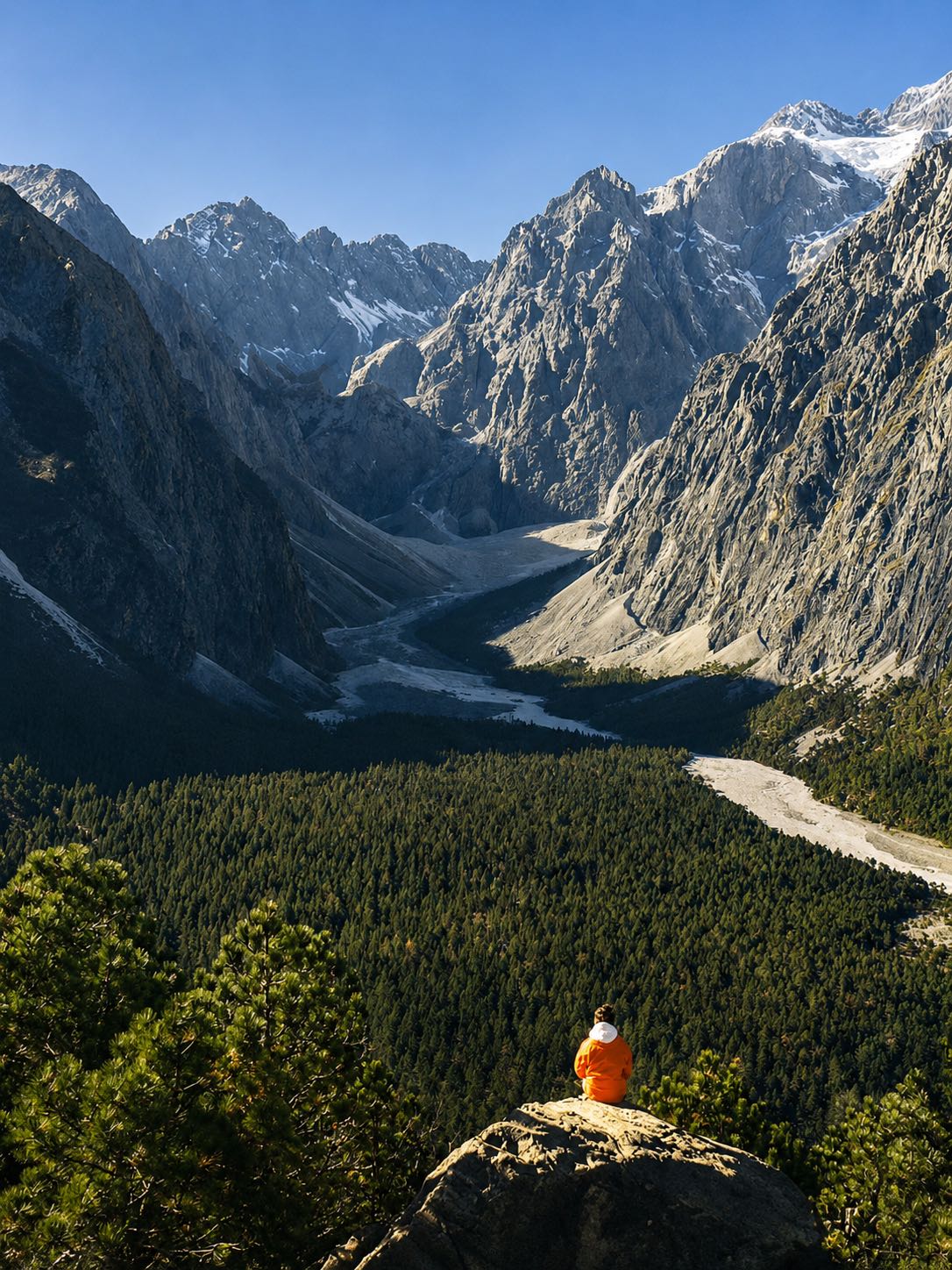 Remote glacier valley in northwest Yunnan